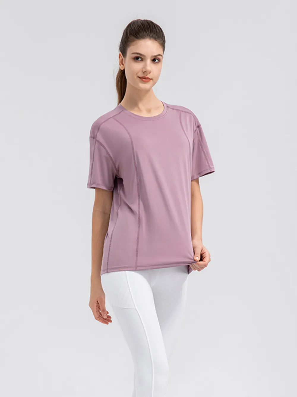Round Neck Short Sleeve Active Top, image 4