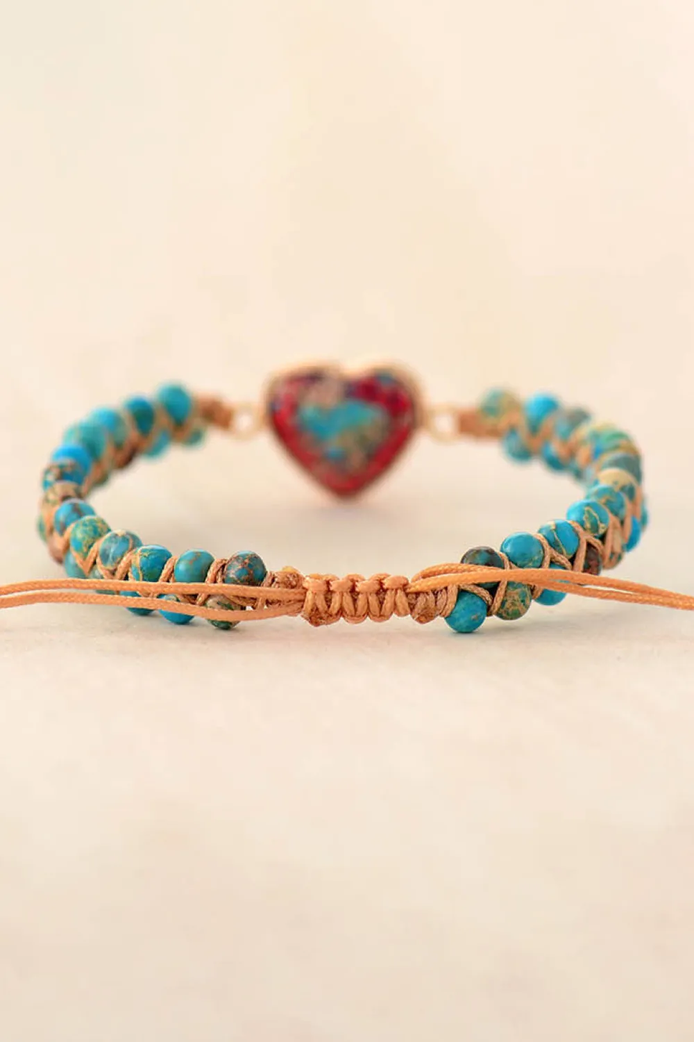 Handmade Heart Shape Natural Stone Bracelet, image 5