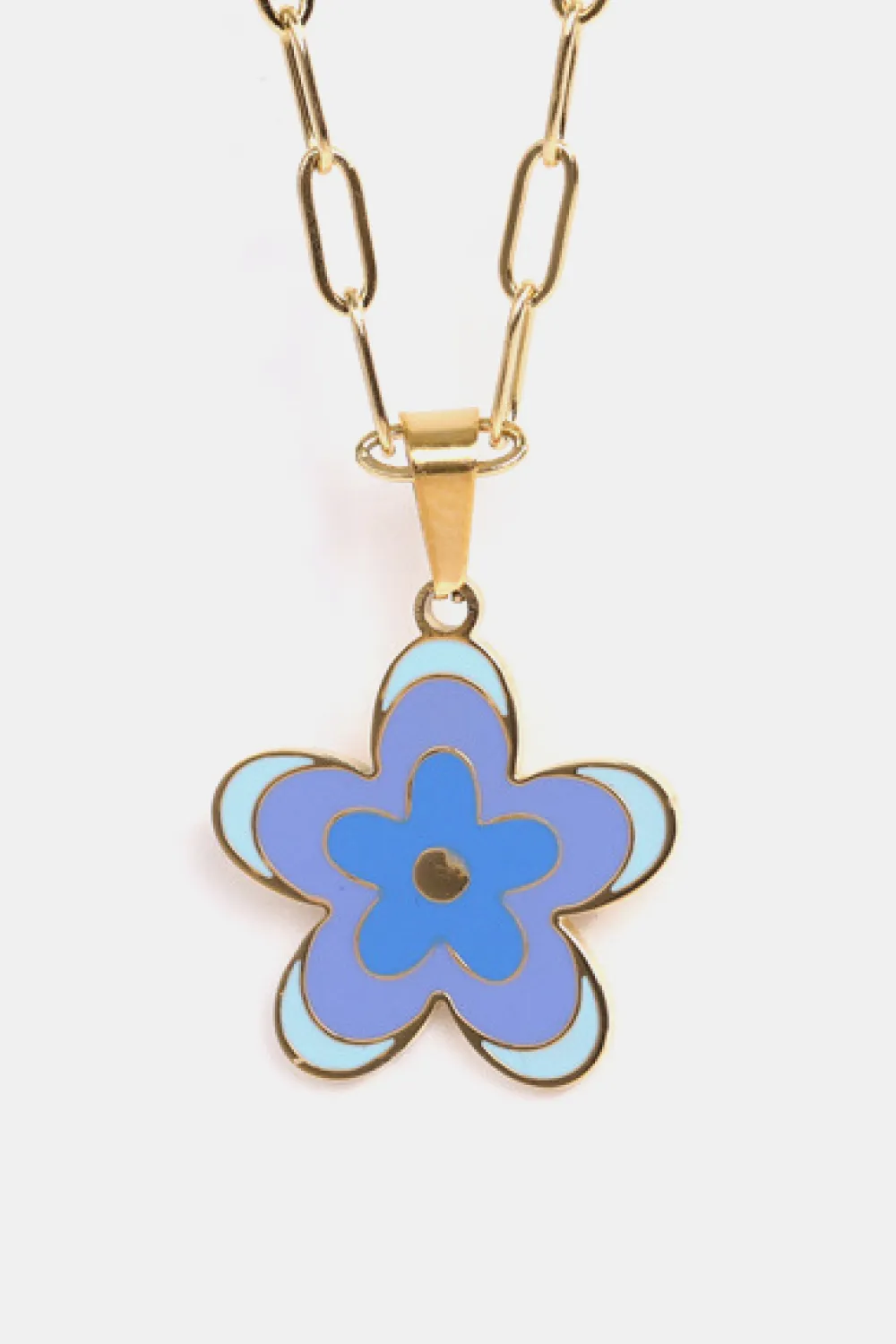 Flower Pendant Stainless Steel Necklace, image 4