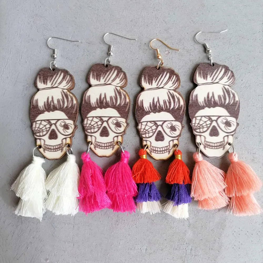Spider Grandma Tassel Detail Dangle Earrings, image 5