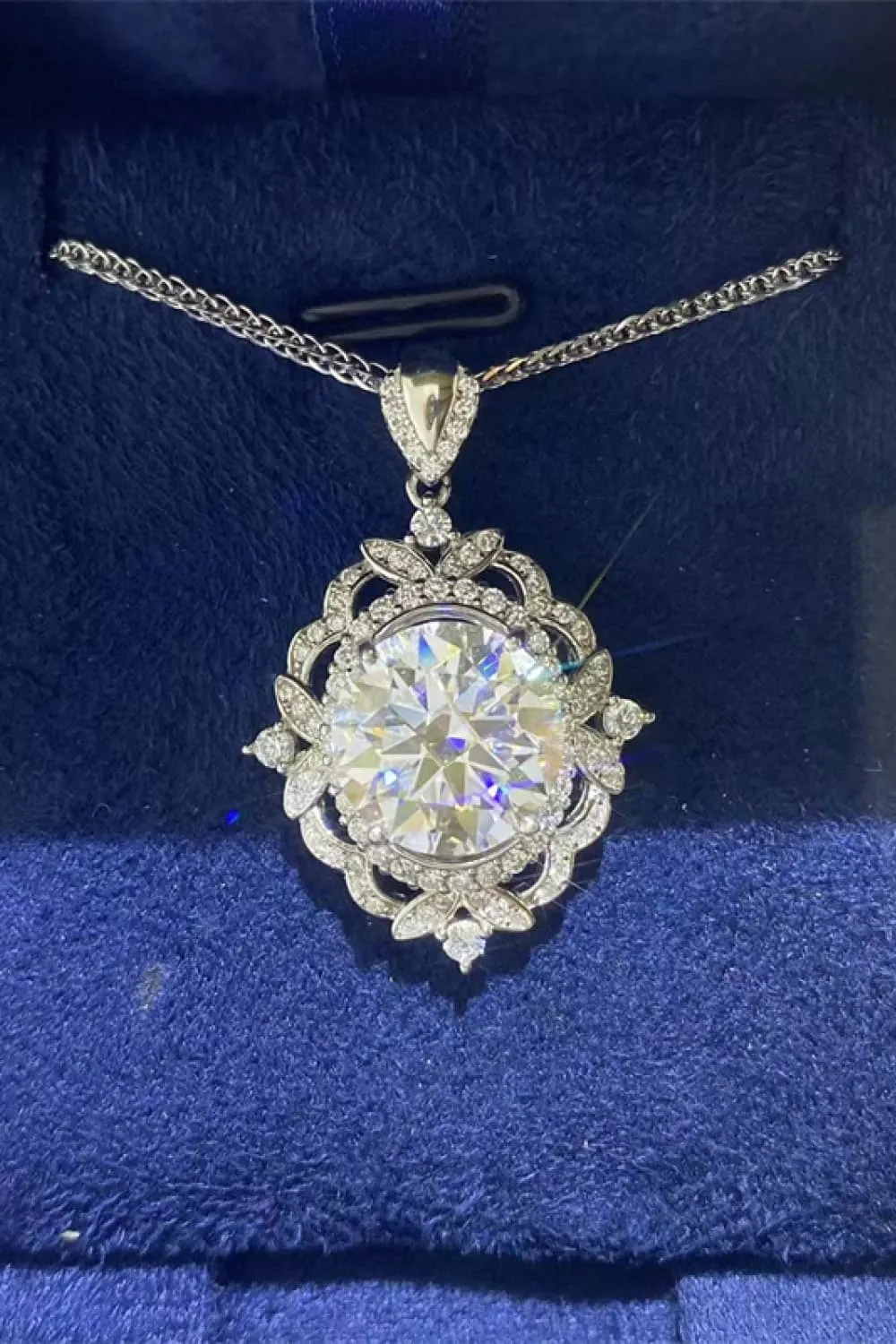 5 Carat Moissanite 925 Sterling Silver Necklace, image 3
