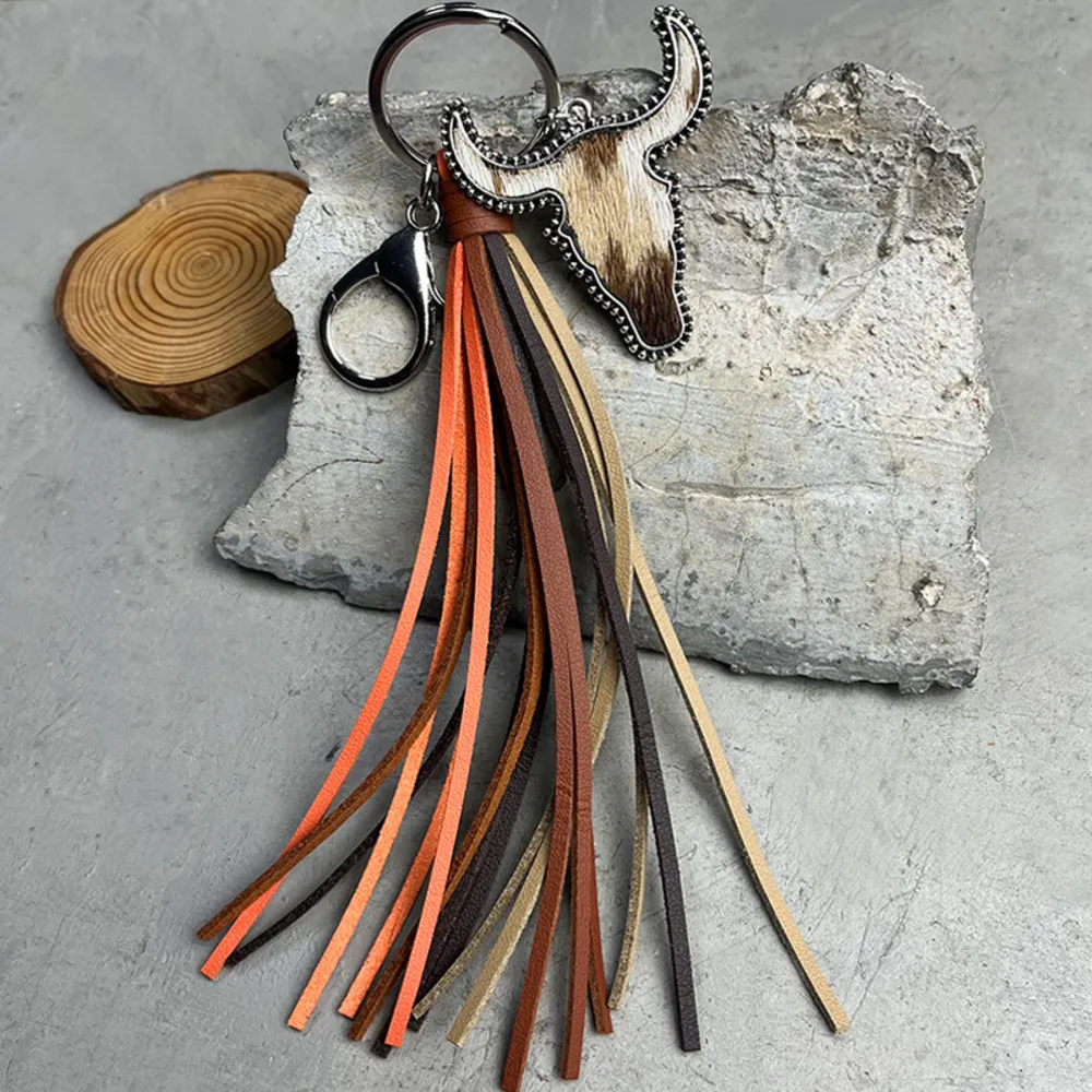Bull Shape Fringe Key Chain, image 5