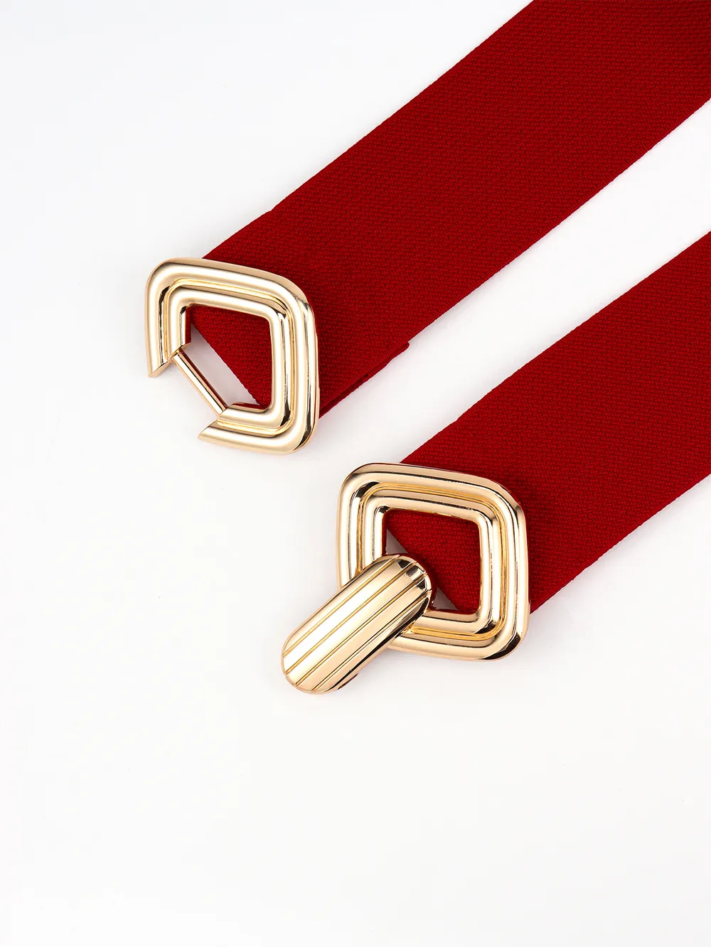 Geometric Buckle Elastic Wide Belt, image 22