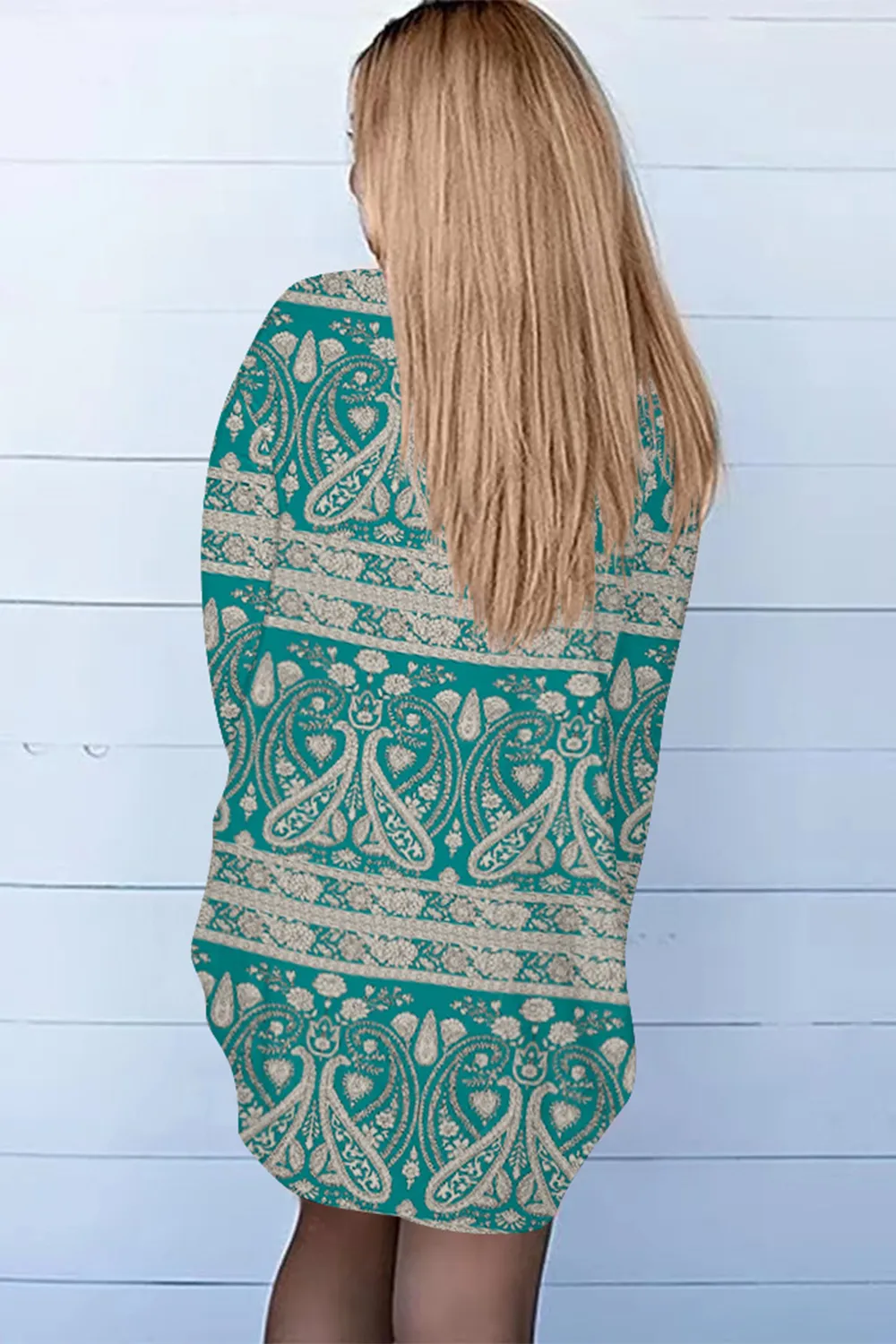 Printed Long Sleeve Cardigan, image 3