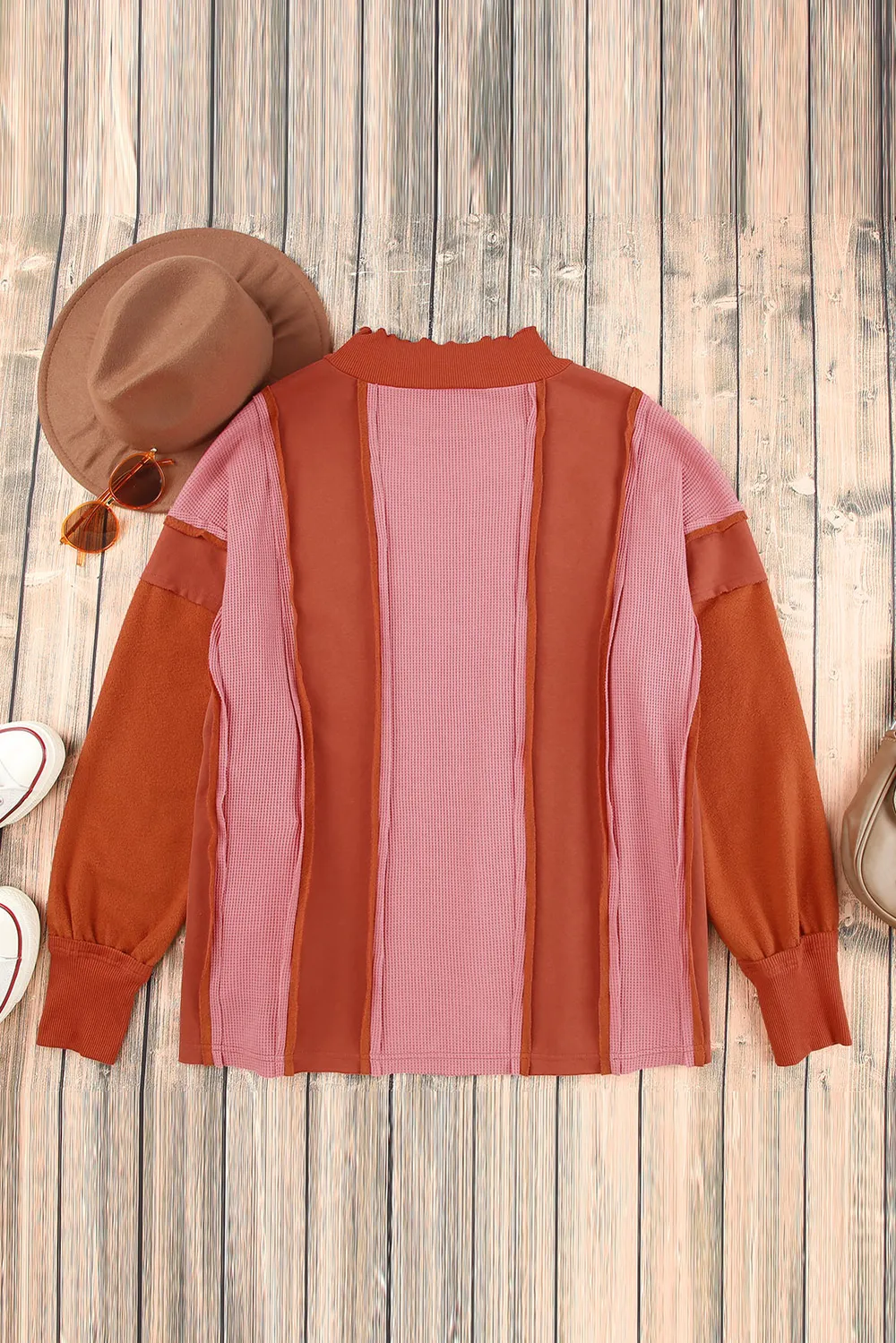 Color Block Exposed Seam Top, image 3