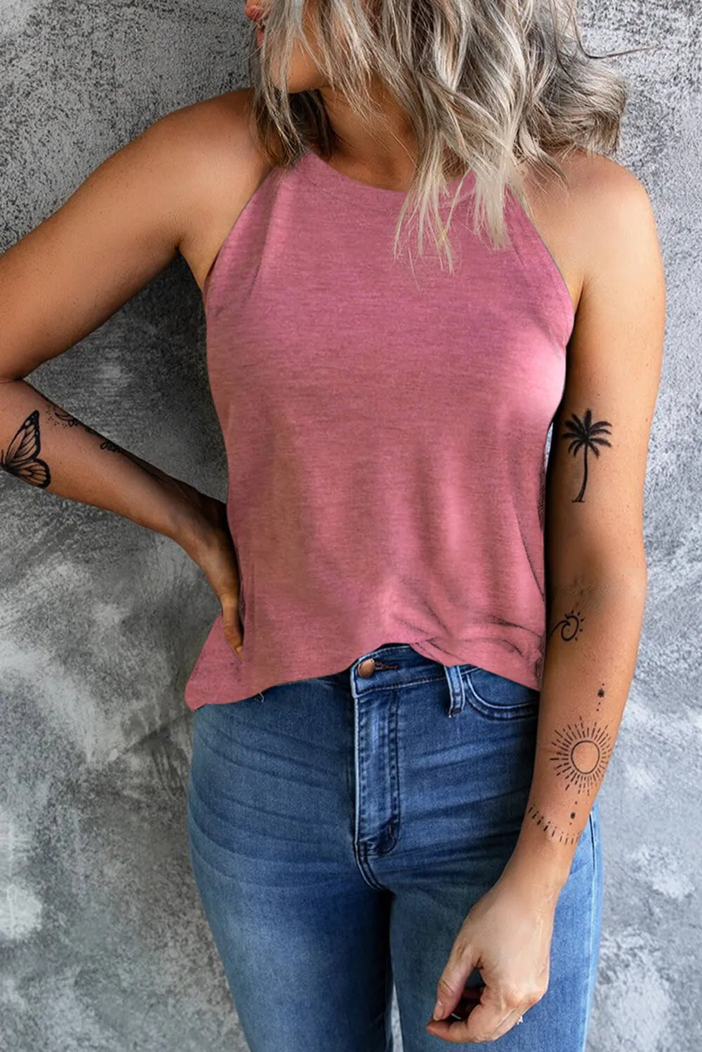 Curved Hem Grecian Tank Top, image 6