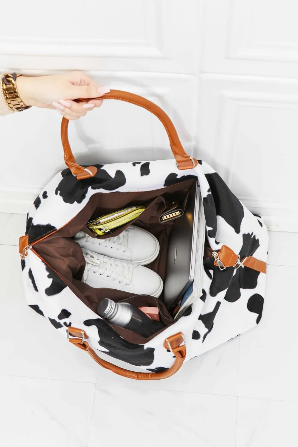 Animal Print Plush Weekender Bag, image 8