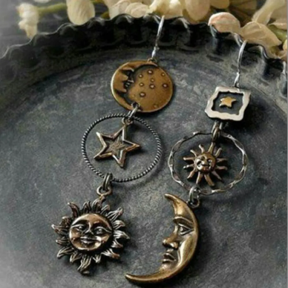 Star, Sun, and Moon Earrings, image 4