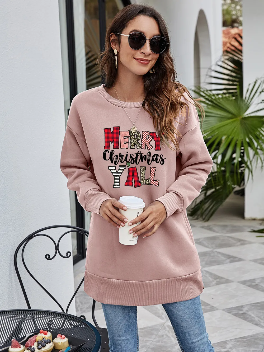 MERRY CHRISTMAS Y'ALL Graphic Sweatshirt, image 5