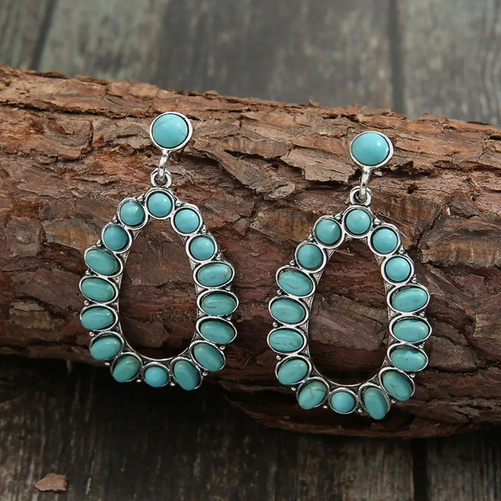 Artificial Turquoise Earrings, image 2