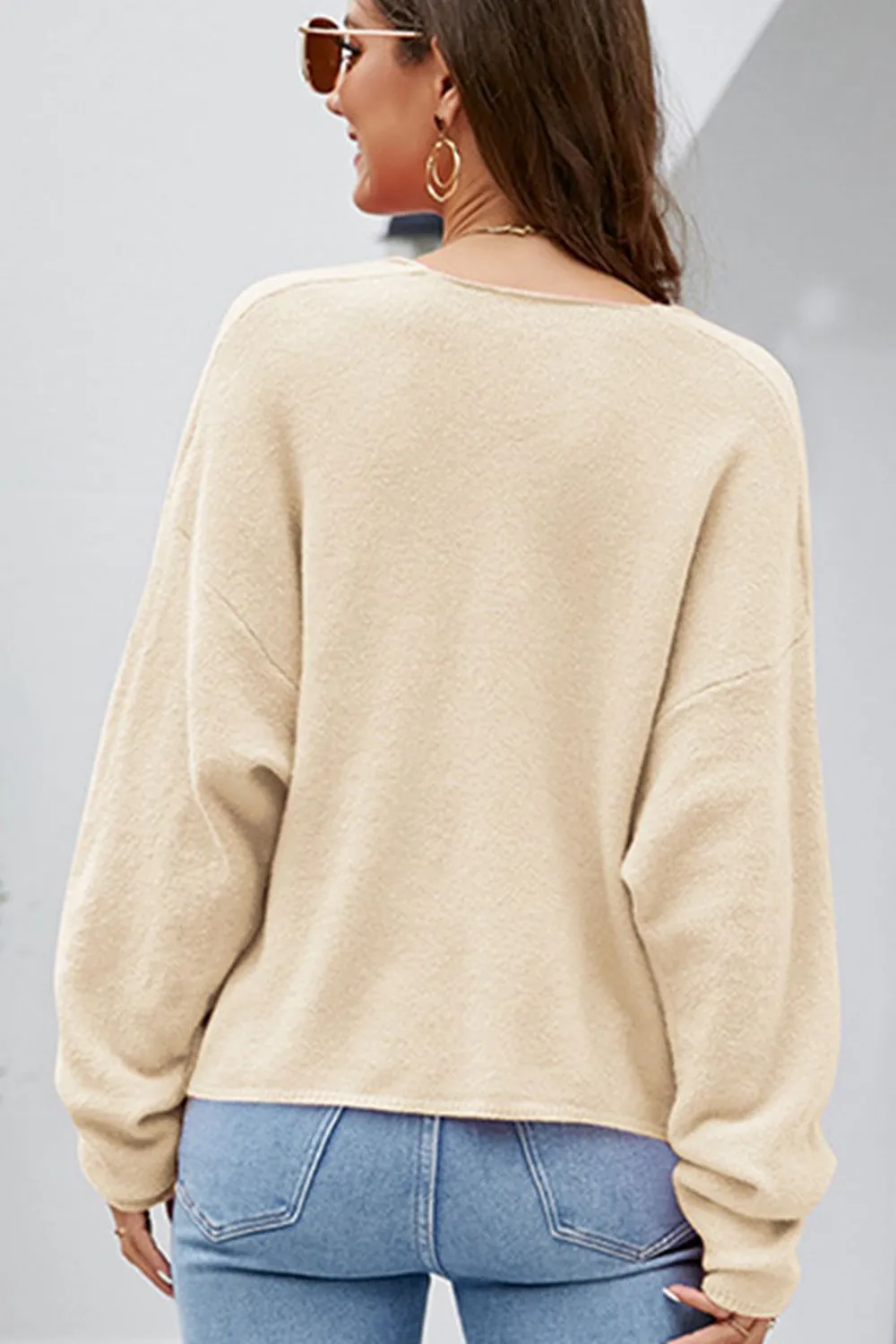 V-Neck Center Seam Sweater, image 9