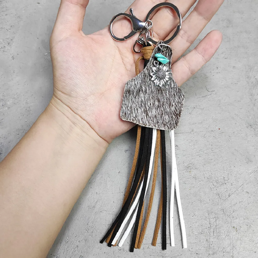 Turquoise Fringe Detail Key Chain, image 11