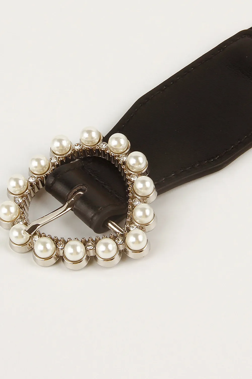 Pearl Heart Buckle Elastic Belt, image 6