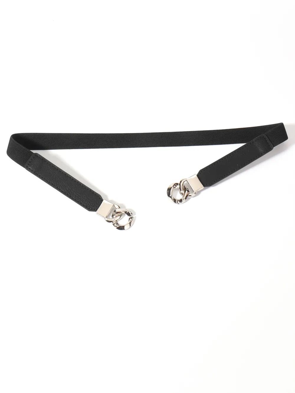 Zinc Alloy Buckle Elastic PU Belt, image 10