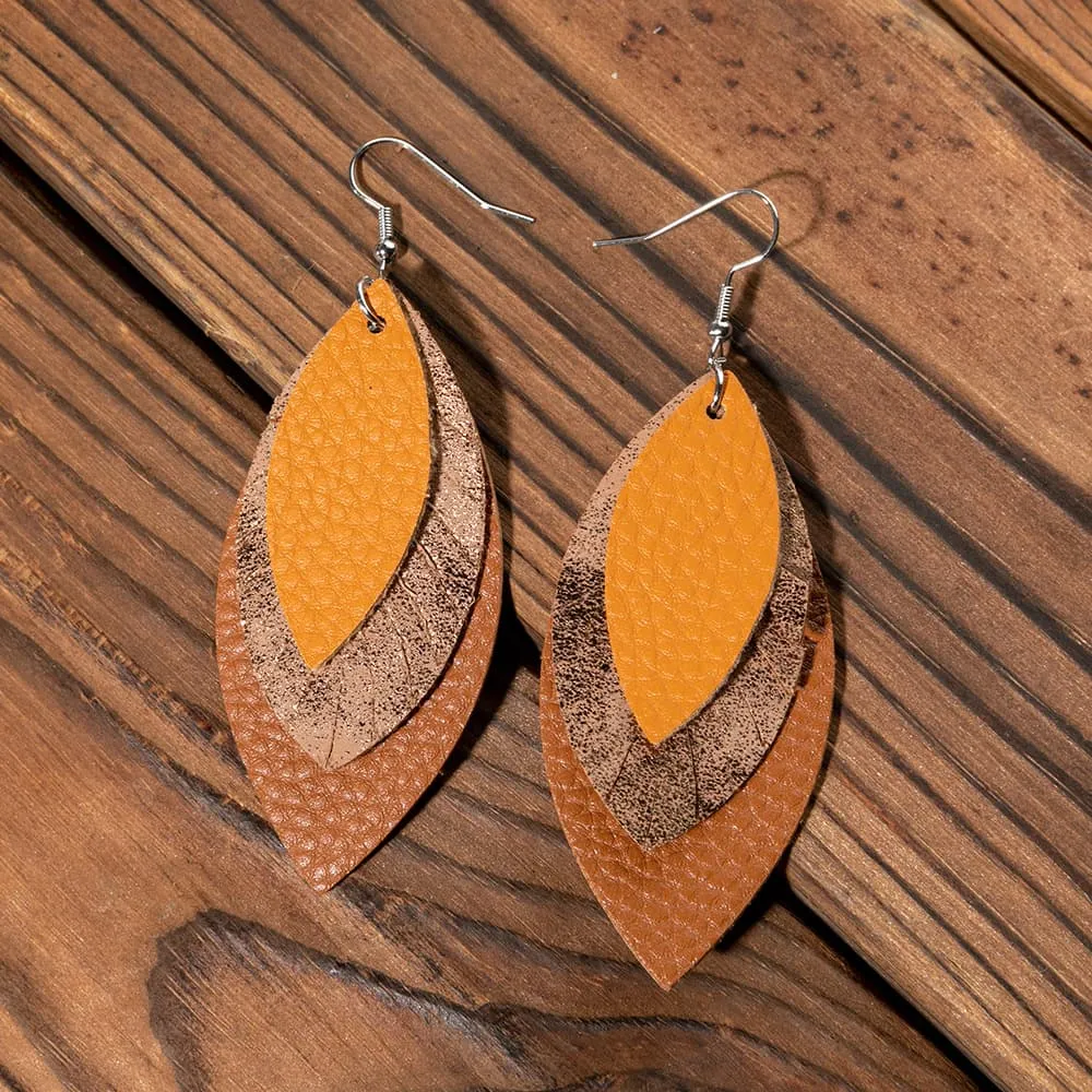 PU Leather Drop Earrings, image 9