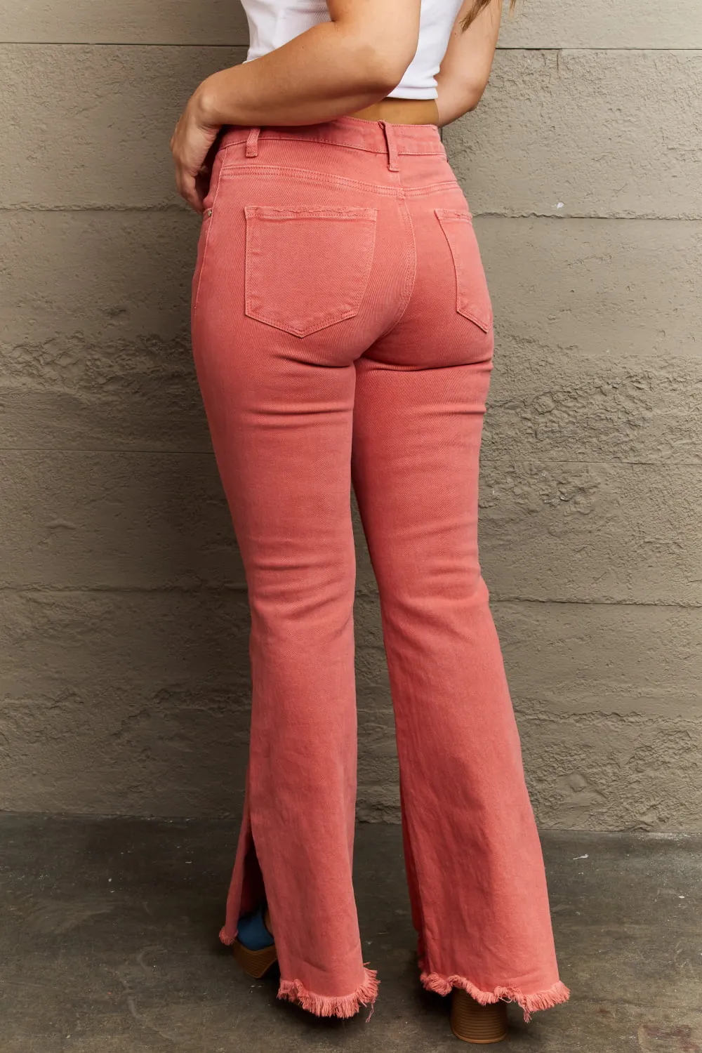 Bailey Full Size High Waist Side Slit Flare Jeans, image 8