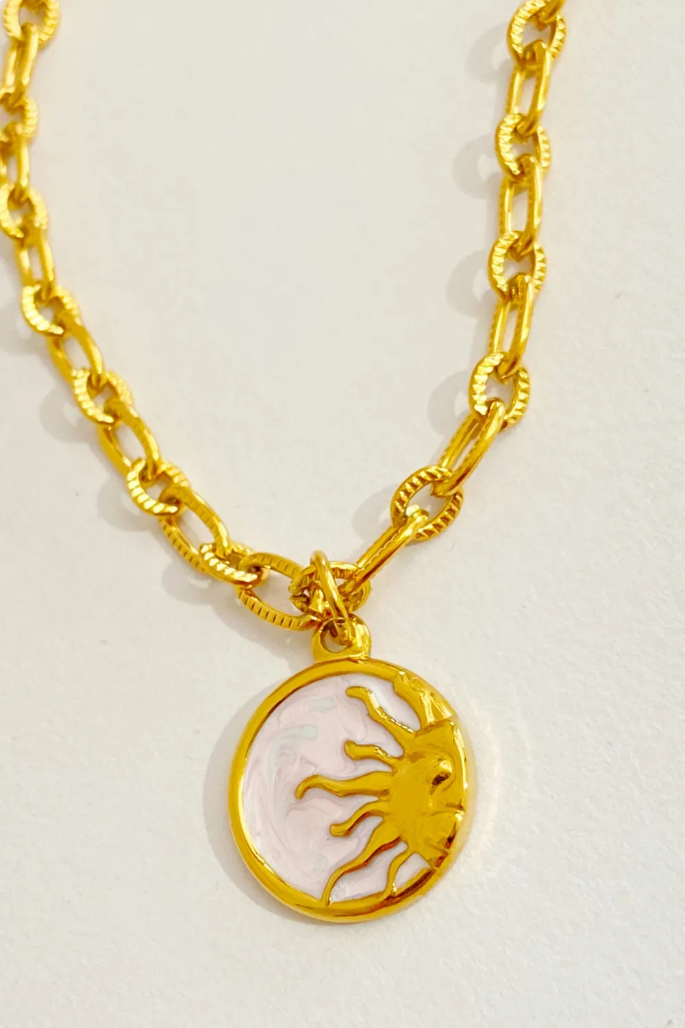 Round Pendant Stainless Steel Necklace, image 3