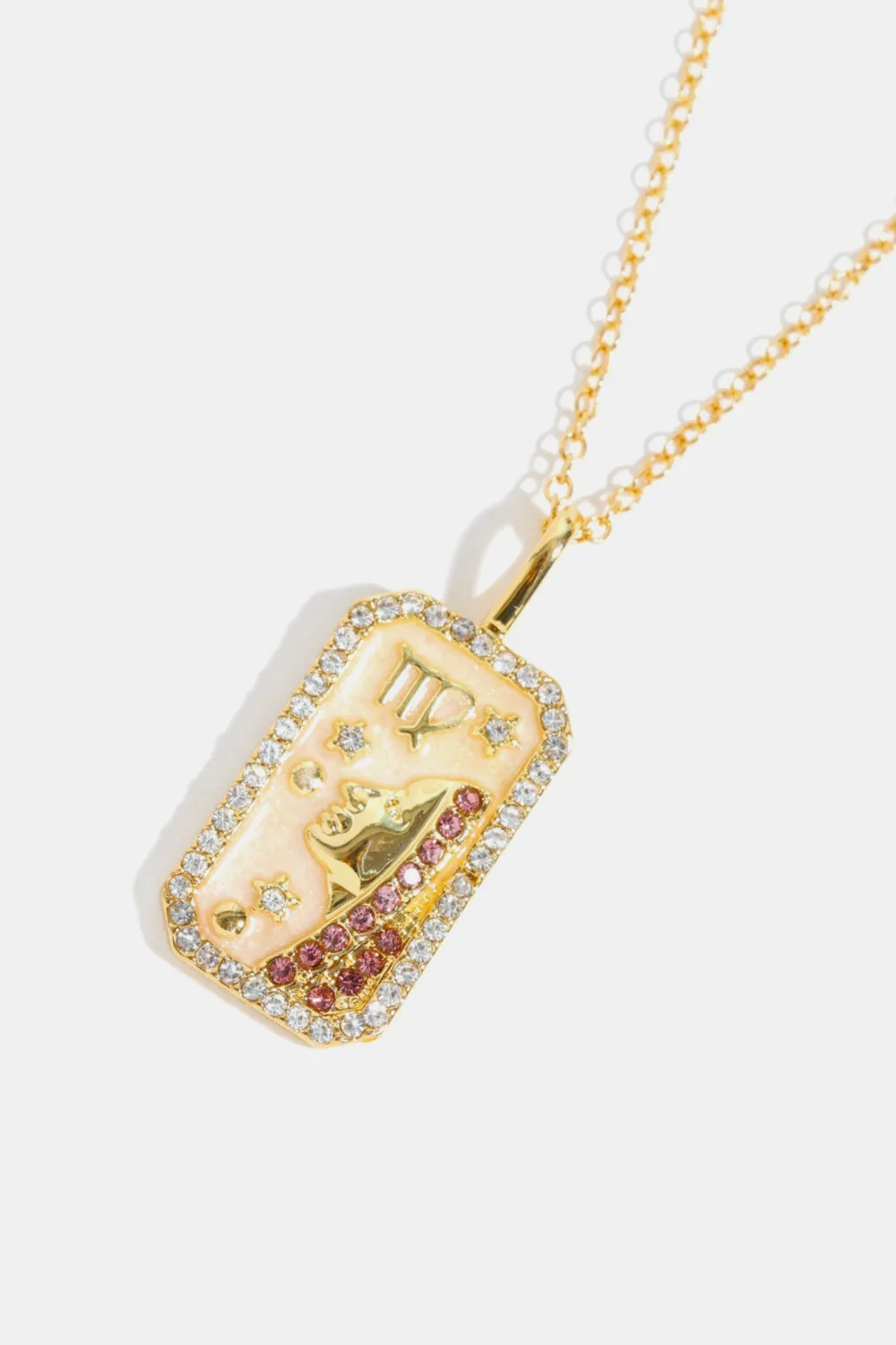 Rhinestone Constellation Pendant Copper Necklace, image 22