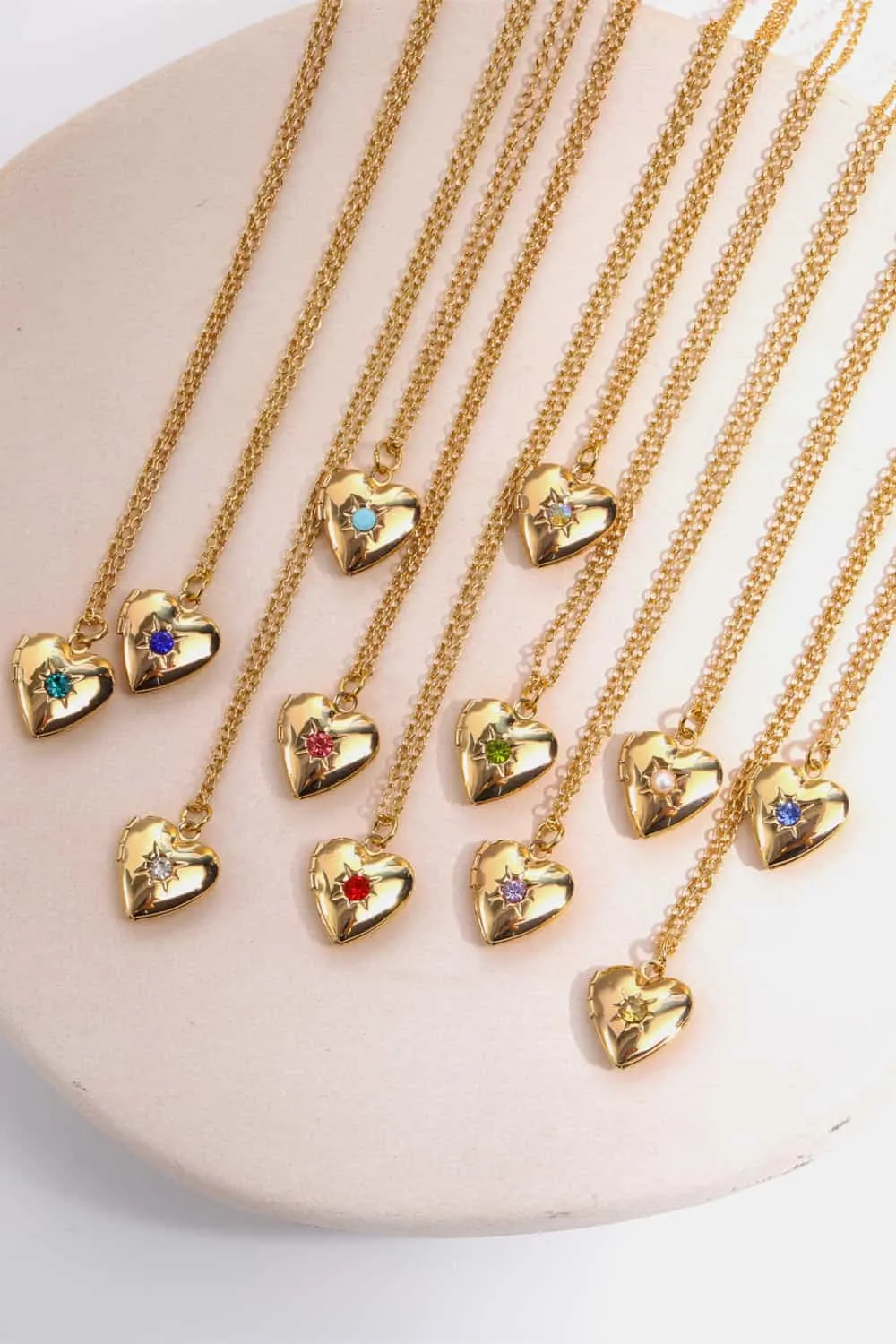 Zircon Heart Shape 14K Gold-Plated Pendant Necklace, image 5