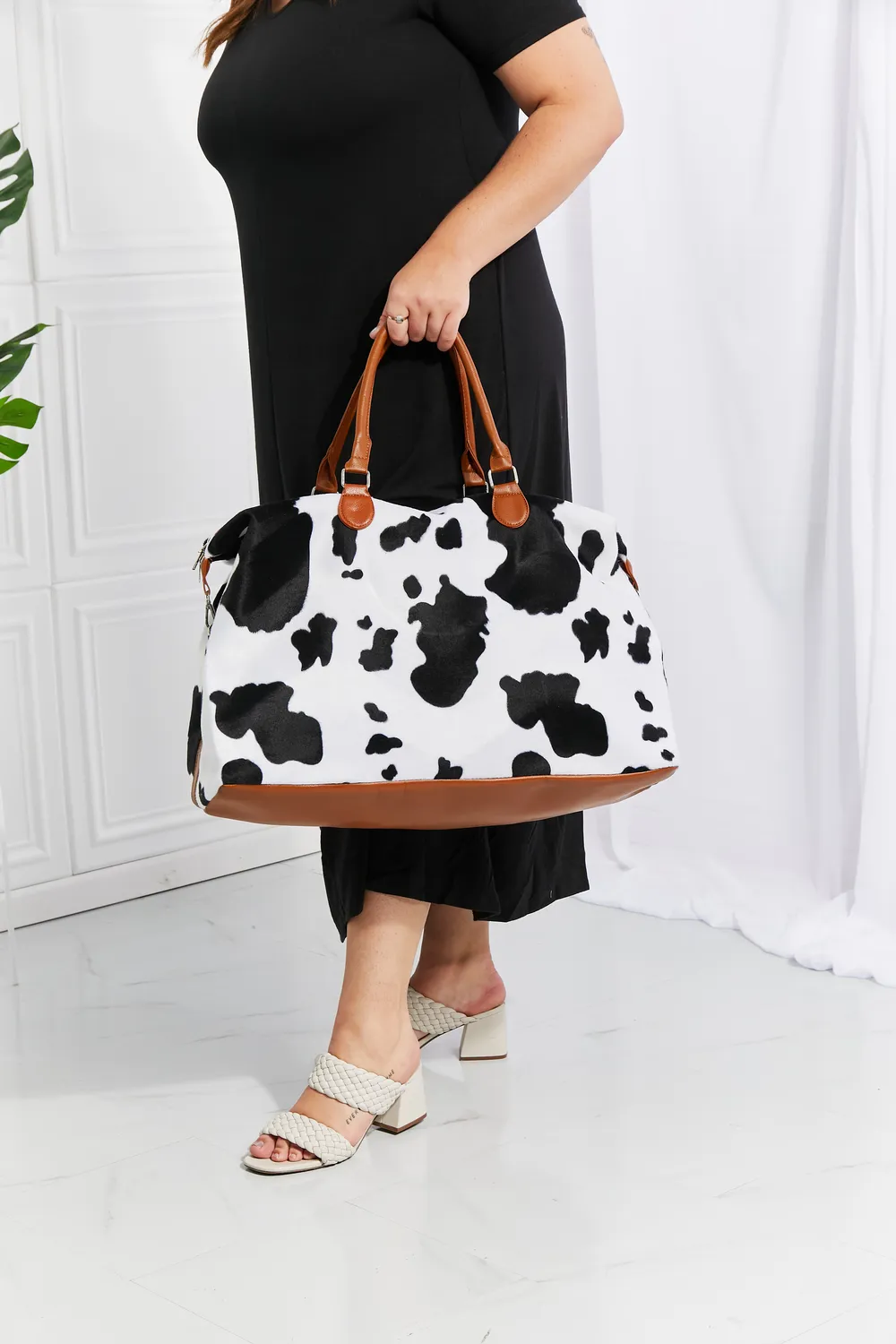 Animal Print Plush Weekender Bag, image 4