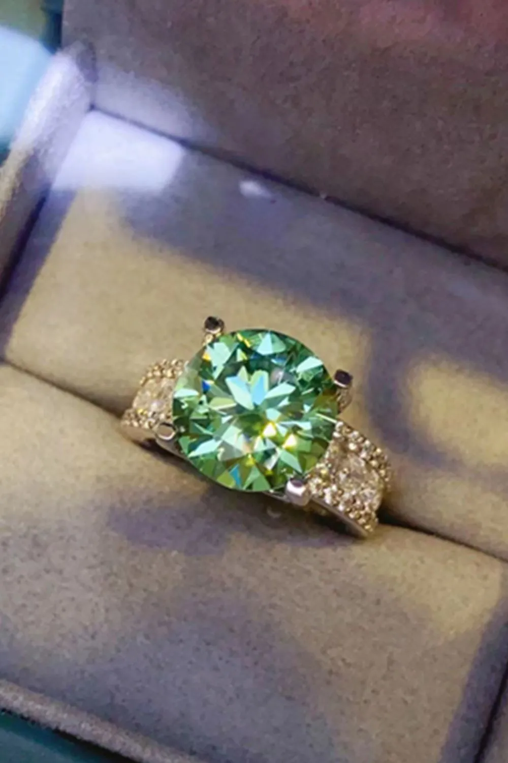 5 Carat Moissanite 4-Prong Wide Band Ring, image 5