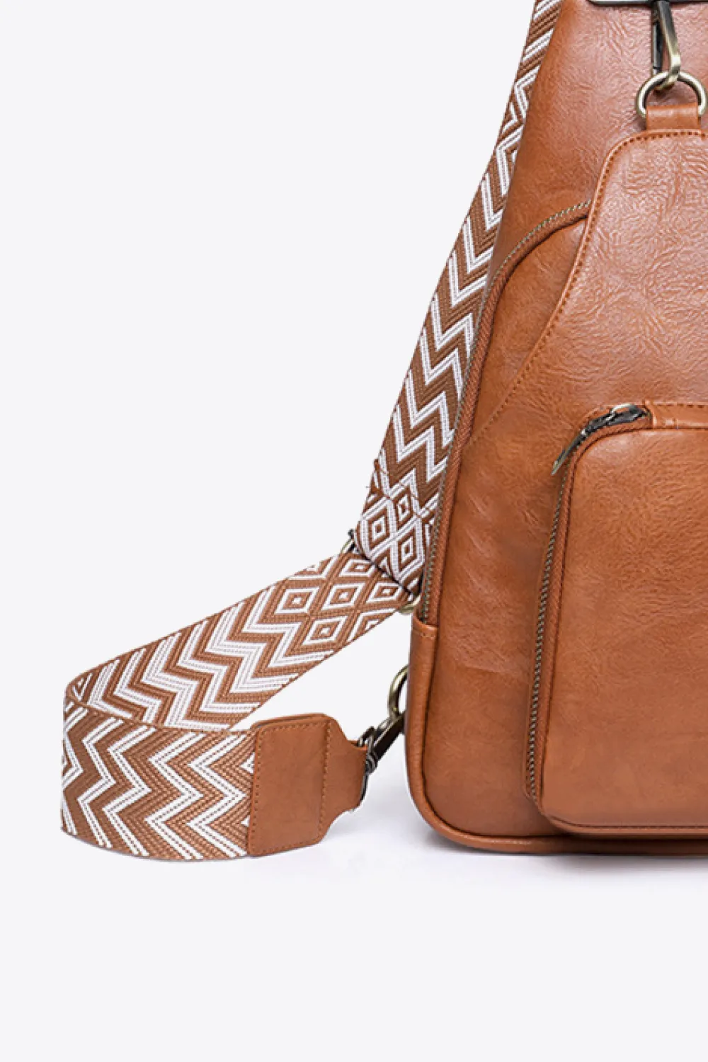 Take A Trip PU Leather Sling Bag, image 16