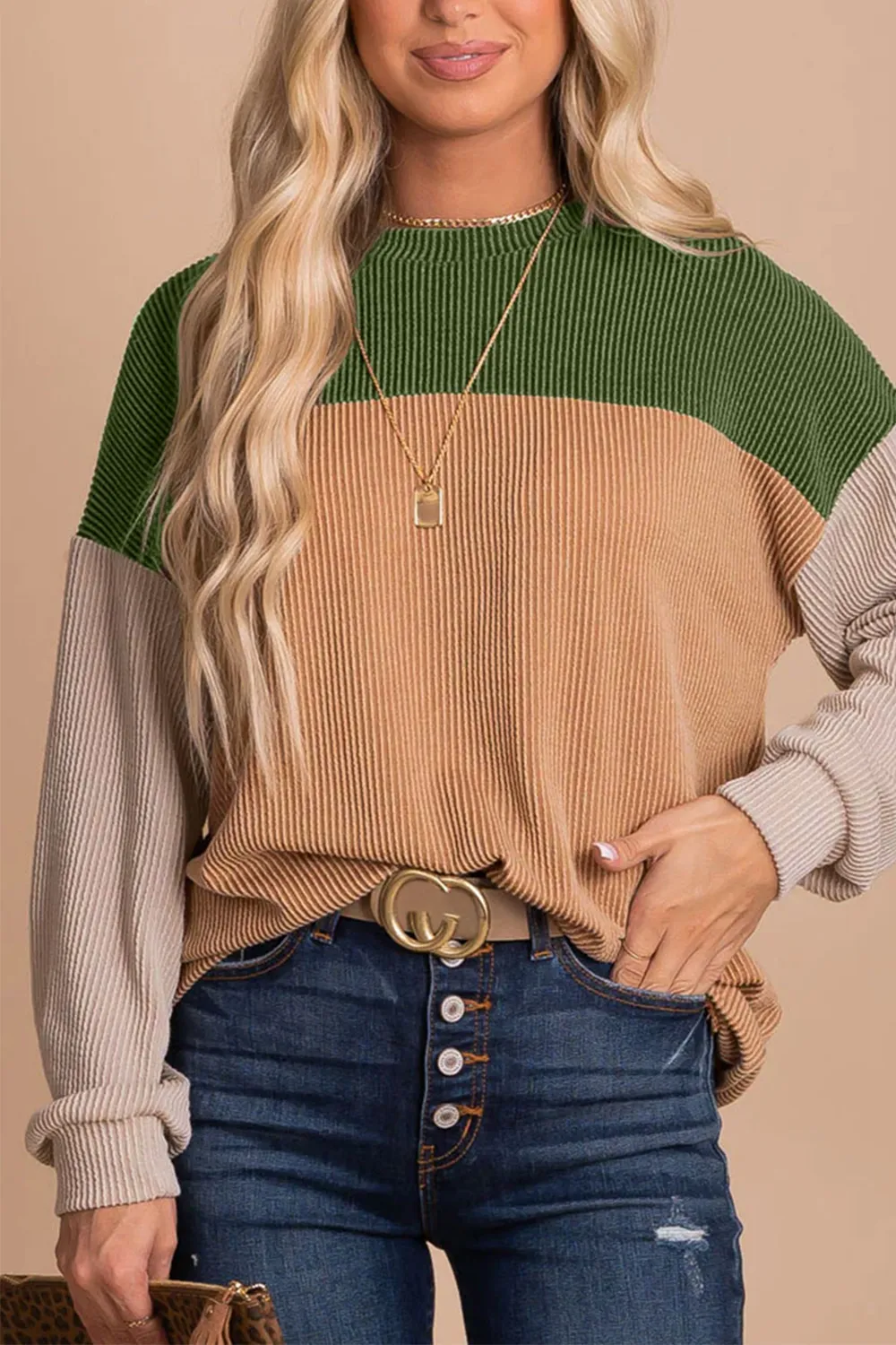 Color Block Dropped Shoulder T-Shirt, image 6