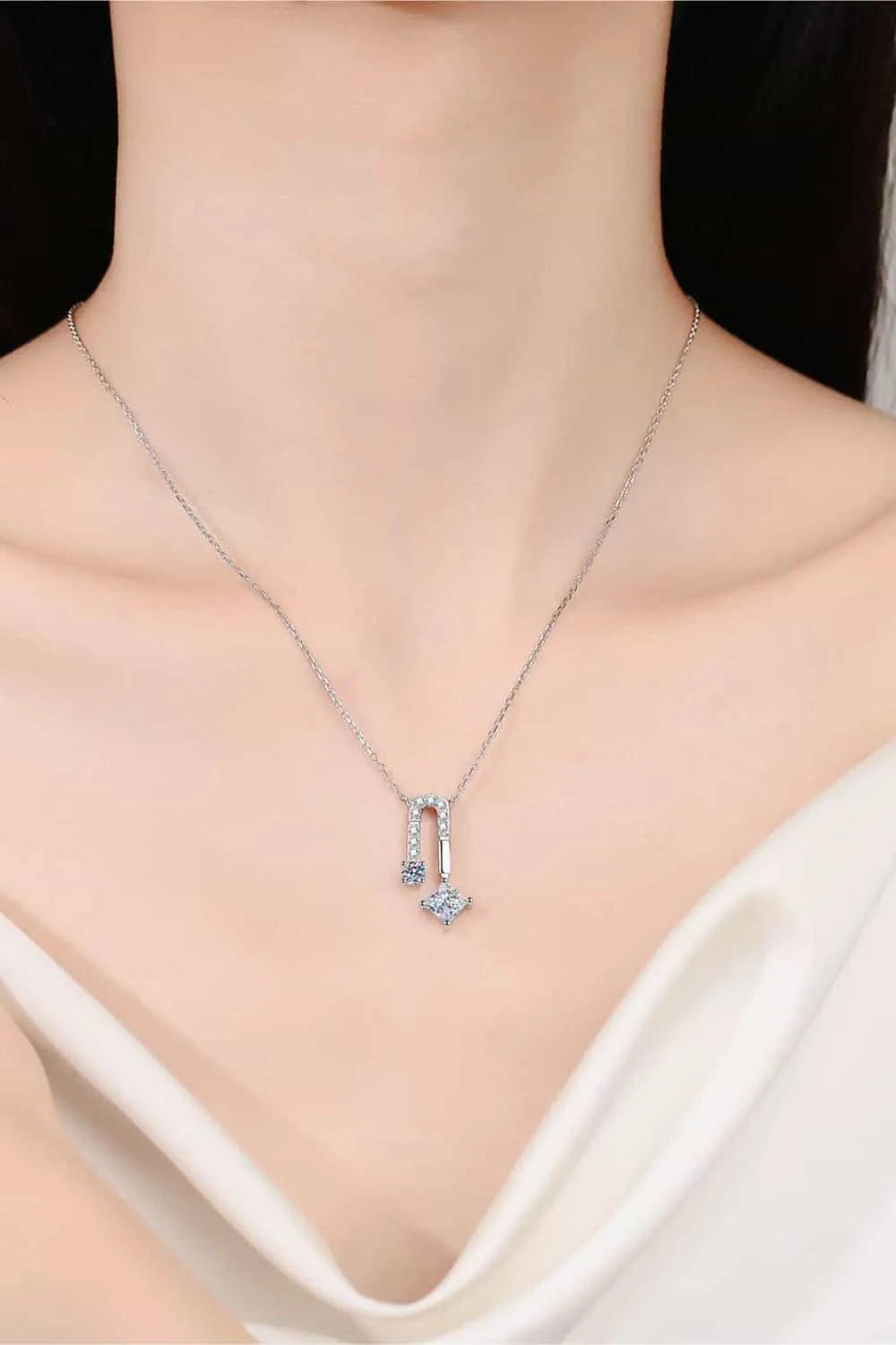 1.3 Carat Moissanite 925 Sterling Silver Necklace, image 4