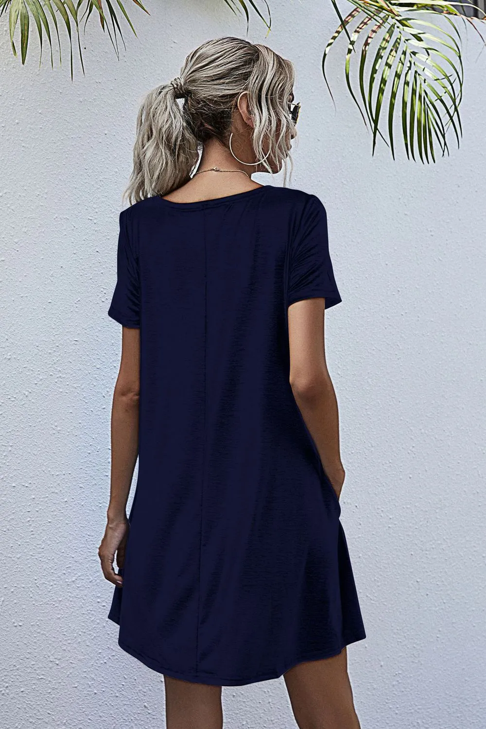 Round Neck Short Sleeve Mini Dress, image 6
