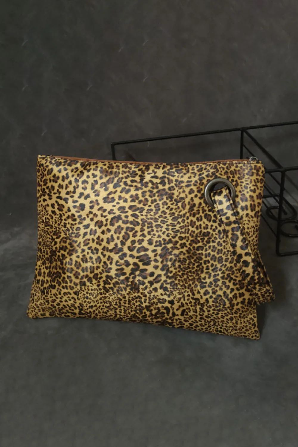 Leopard PU Leather Clutch, image 8