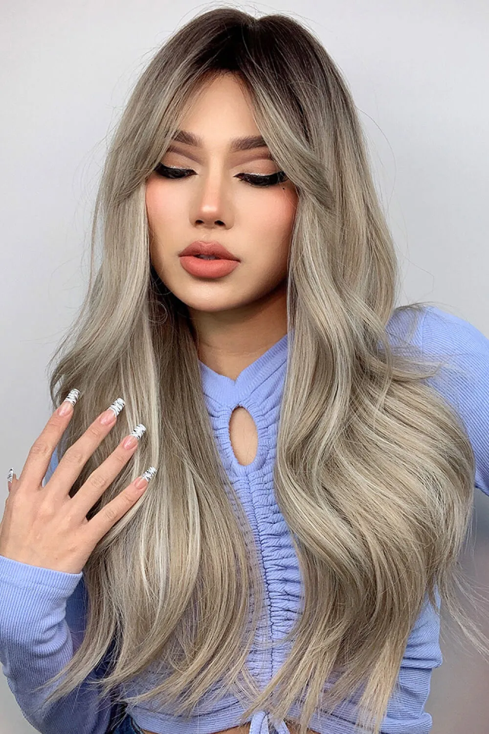 Full Machine Long Wave Wigs 26'', image 5