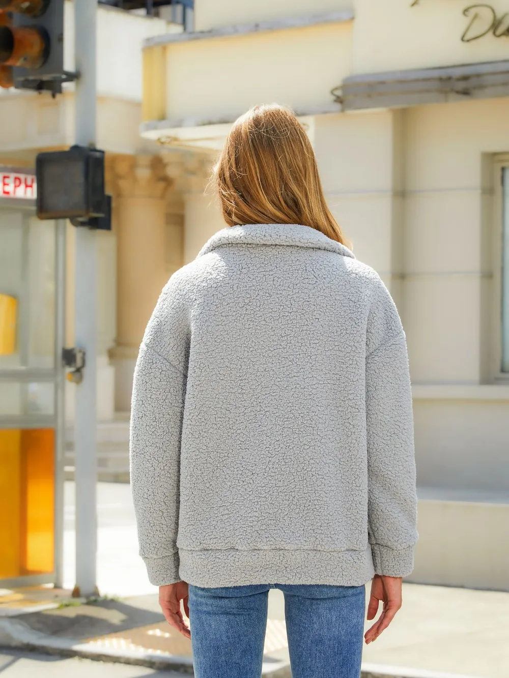 Zip-Up Collared Neck Jacket, image 5