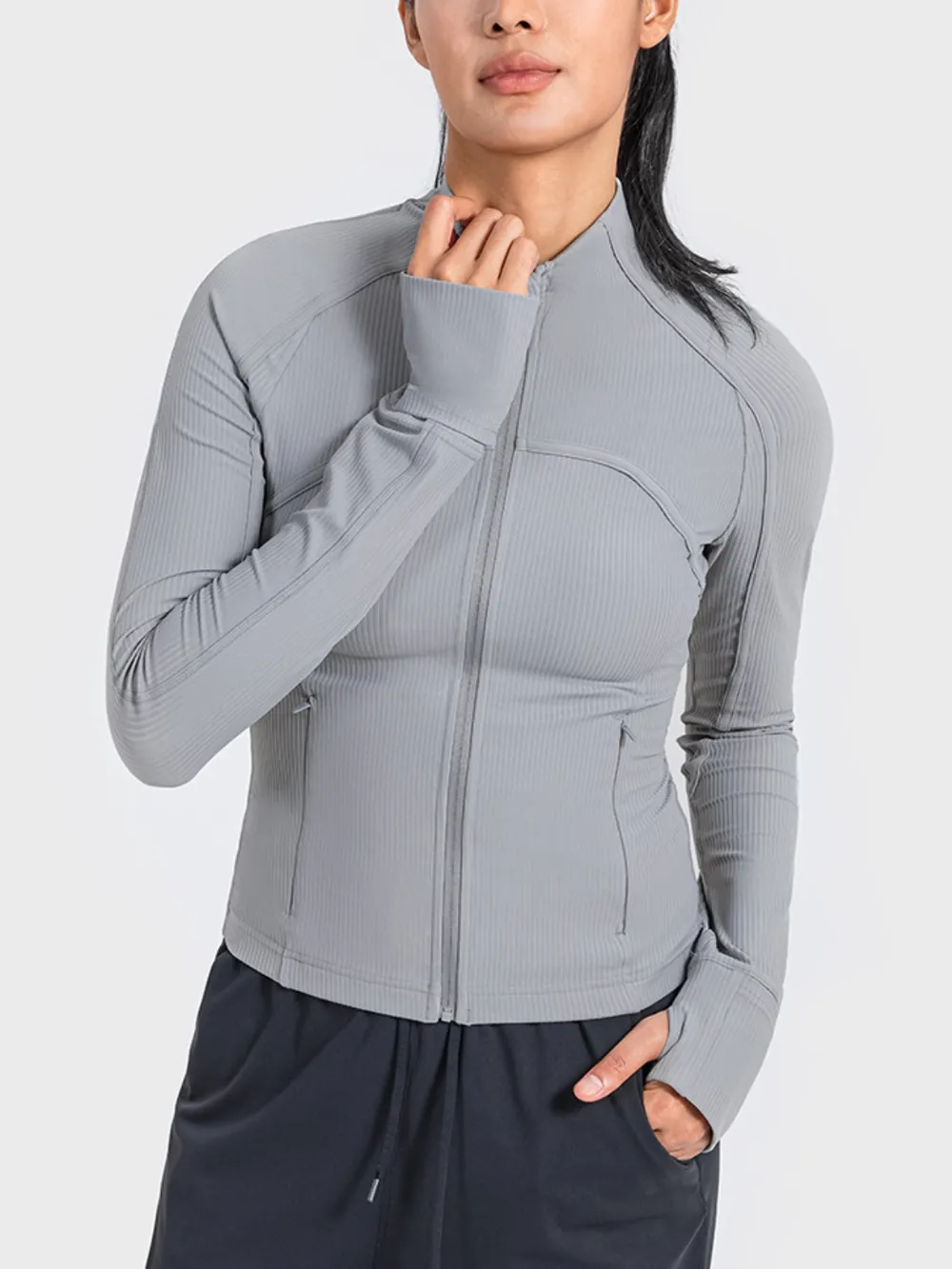 Zip-Up Long Sleeve Sports Jacket, image 6