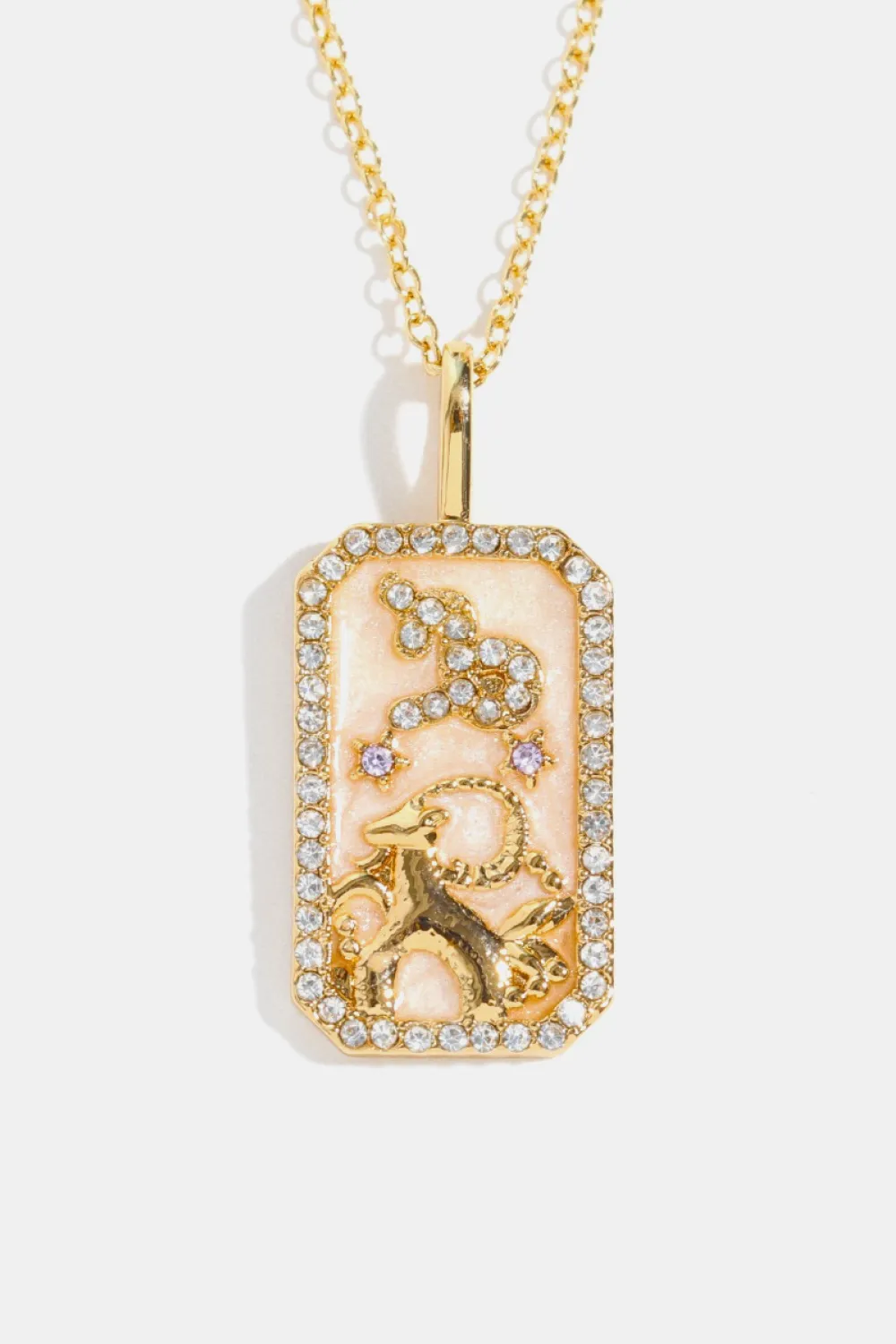 Rhinestone Constellation Pendant Copper Necklace, image 25