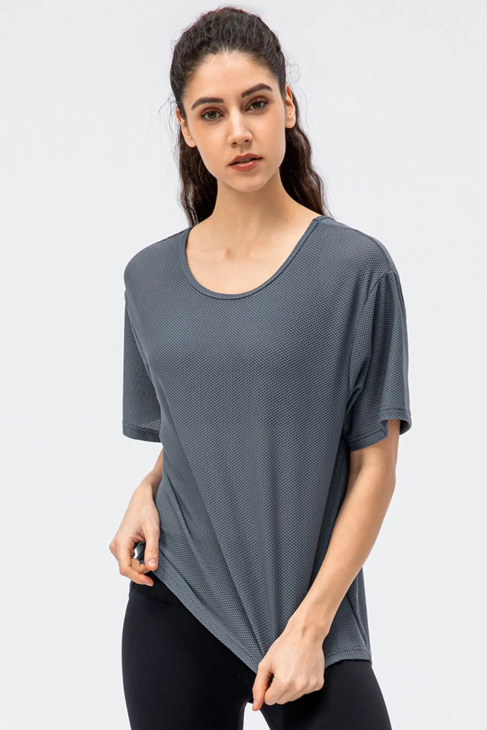 Round Neck Short Sleeve Active Tee, image 2