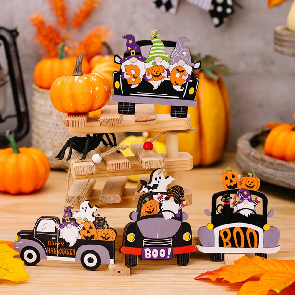 4-Piece Halloween Element Car-Shape Hanging Widgets, image 3