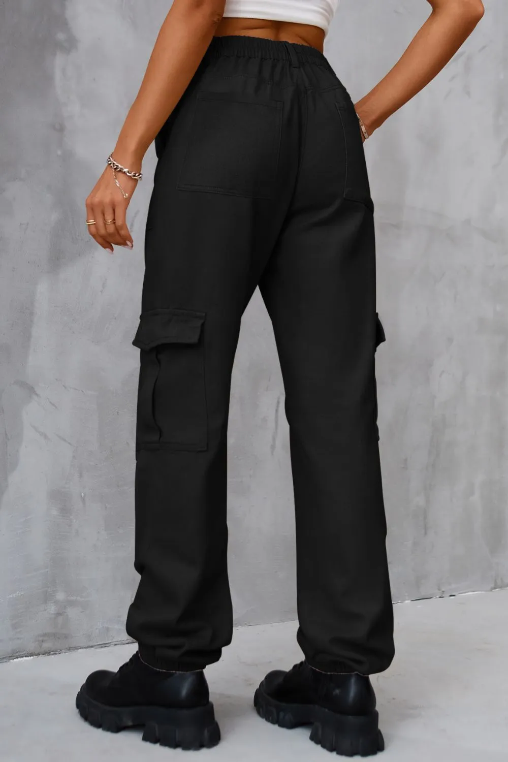 Buttoned High Waist Jeans with Pockets, image 7