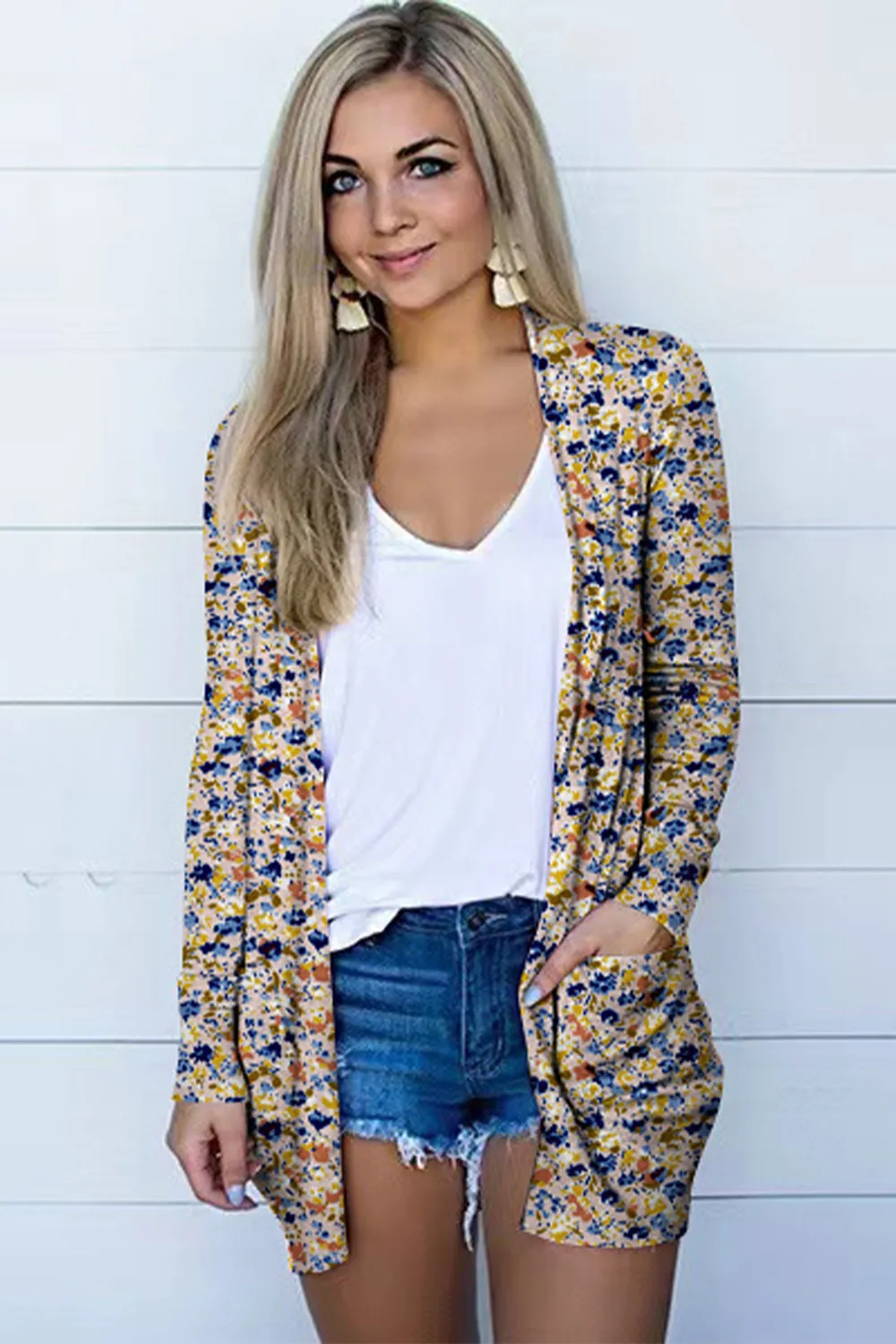 Printed Long Sleeve Cardigan, image 5
