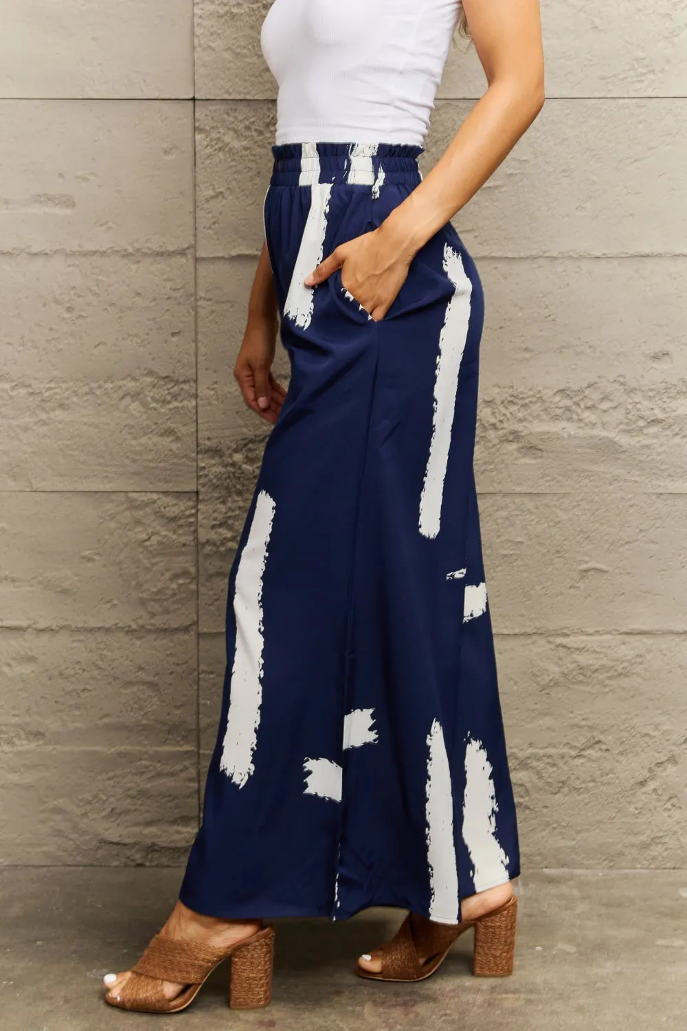 Printed Wide Leg Long Pants, image 4