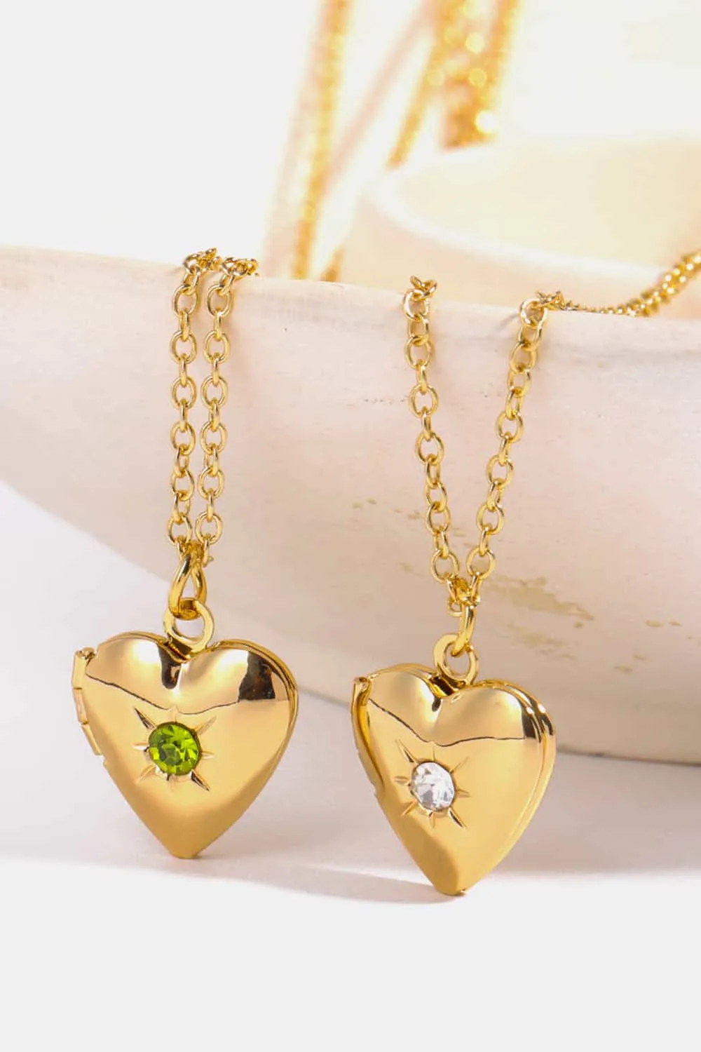 Zircon Heart Shape 14K Gold-Plated Pendant Necklace, image 9