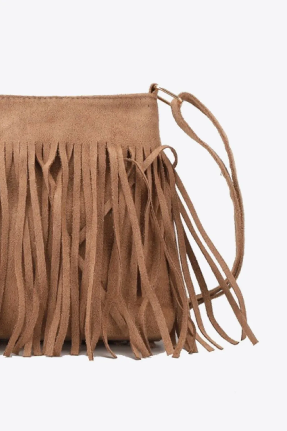 PU Leather Crossbody Bag with Fringe, image 9