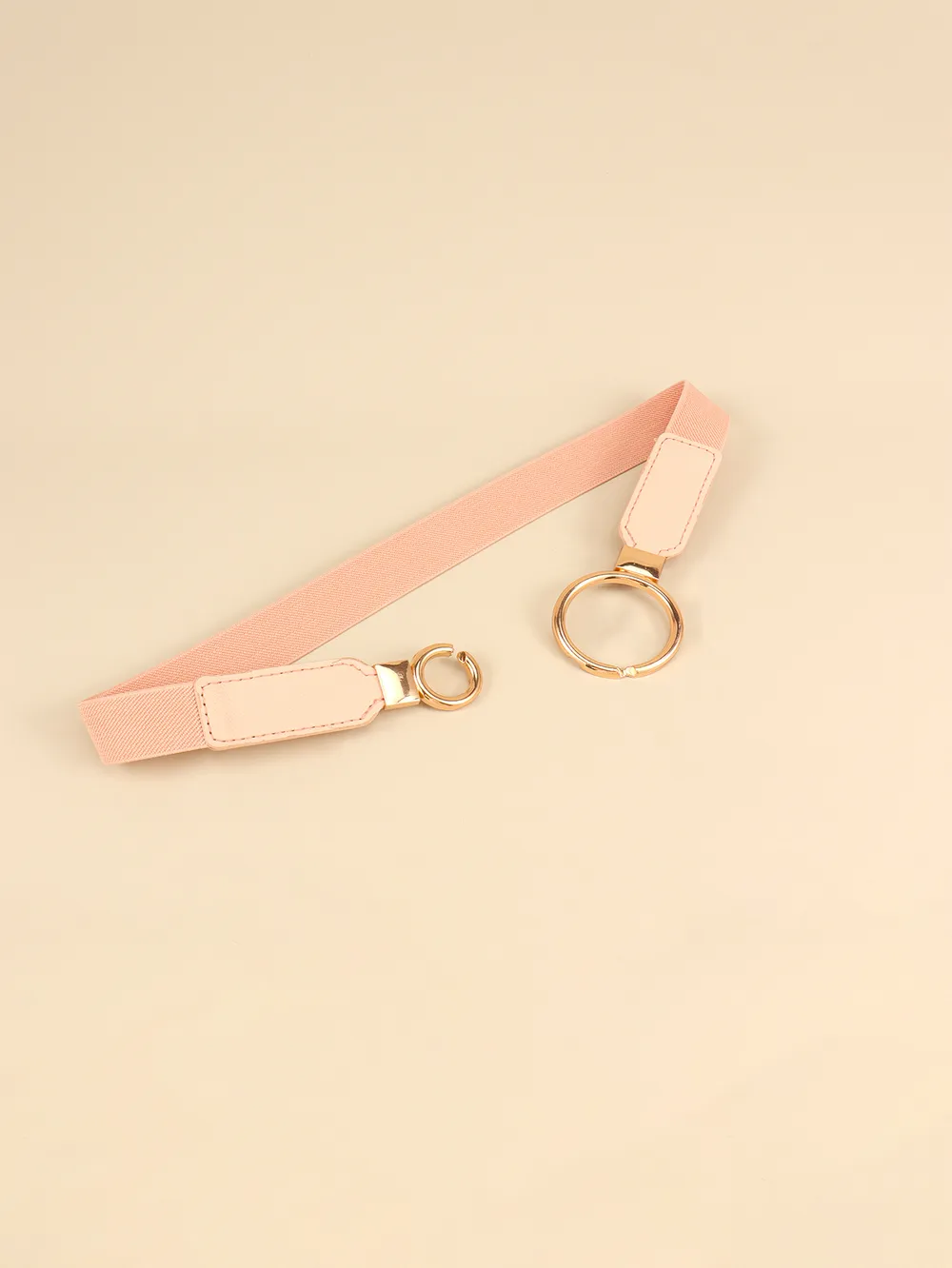Double Ring Buckle Elastic PU Belt, image 15