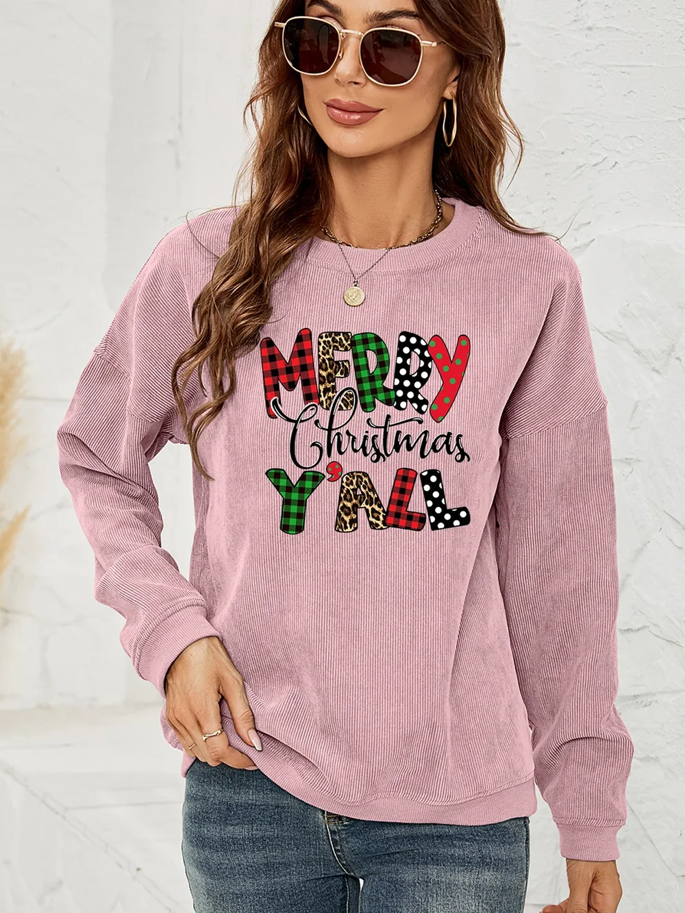 MERRY CHRISTMAS Y'ALL Graphic Sweatshirt, image 7