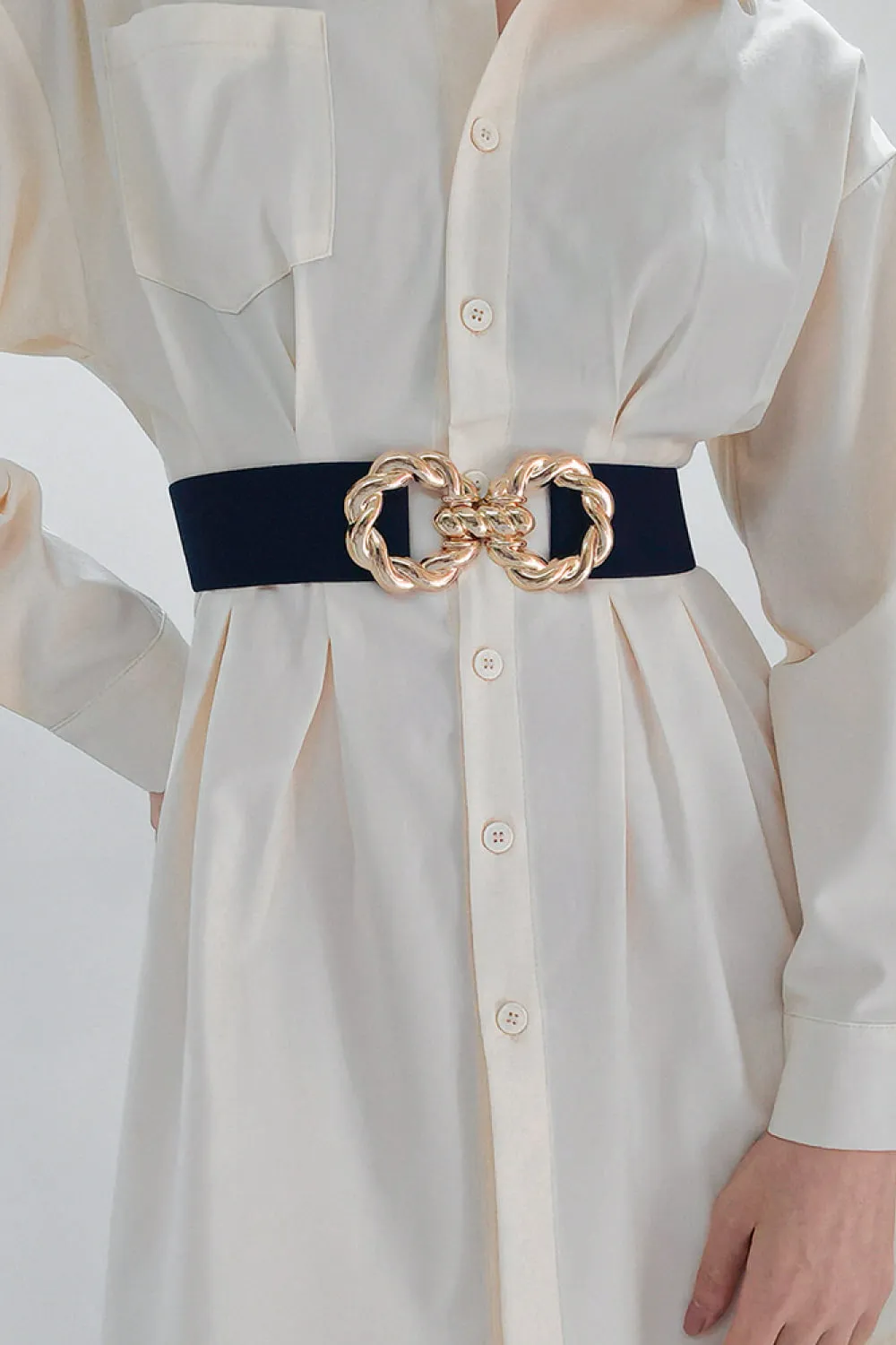 Zinc Alloy Buckle Elastic Belt, image 3