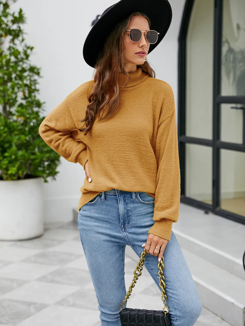 Turtleneck Dropped Shoulder Sweater, image 10