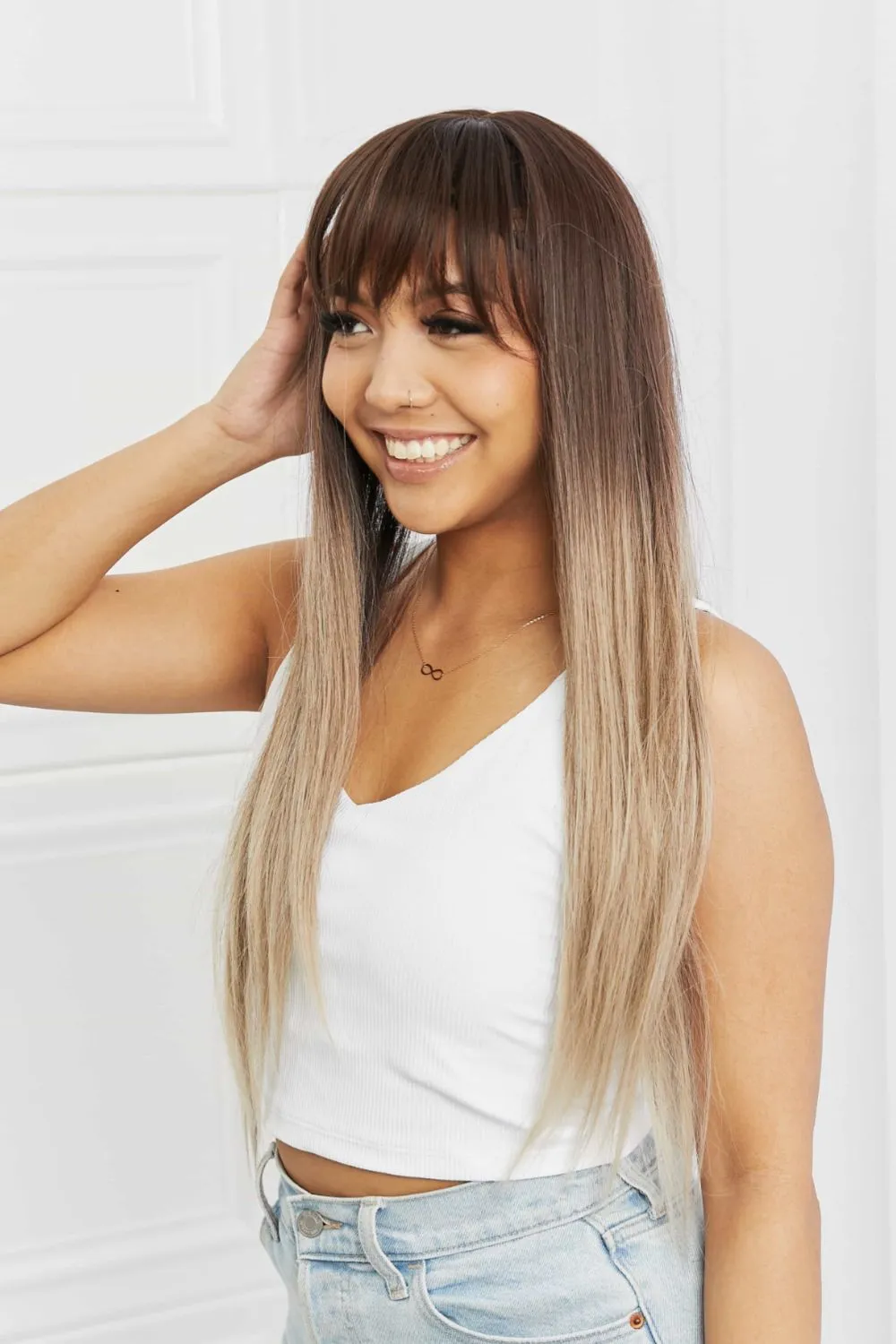 Long Straight Synthetic Wigs 26'', image 4