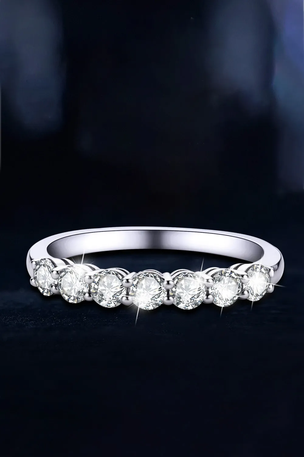 Can't Stop Your Shine Moissanite Platinum-Plated Ring, image 2