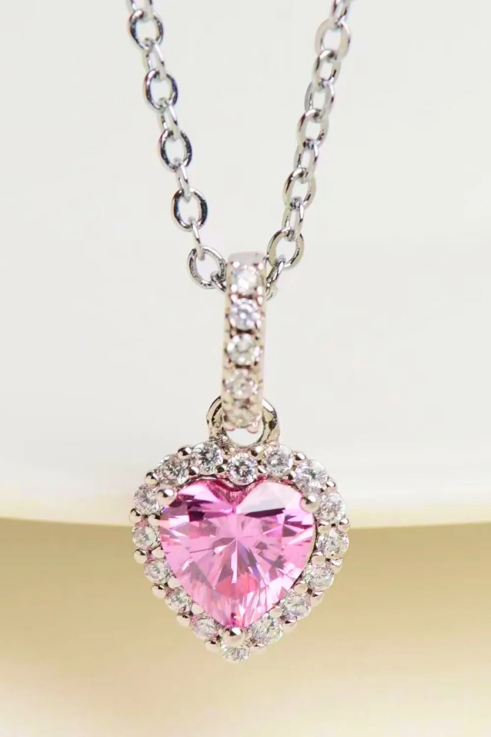 1 Carat Moissanite Heart Pendant Necklace, image 2