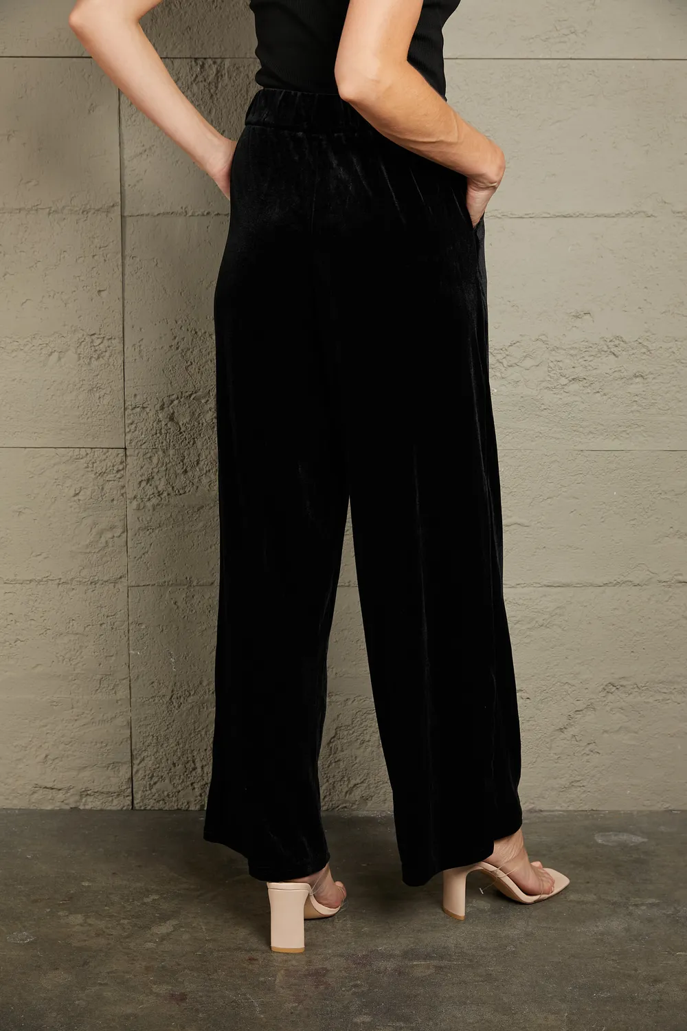 Loose Fit High Waist Long Pants with Pockets, image 2