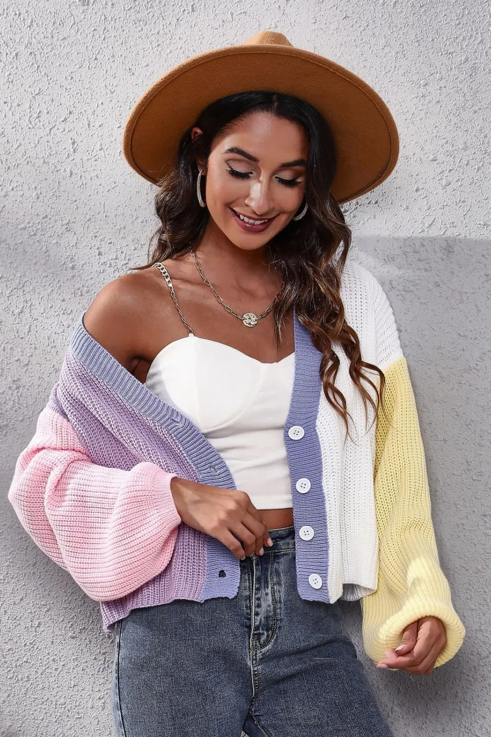 Color Block Ribbed Long Sleeve Cardigan, image 6